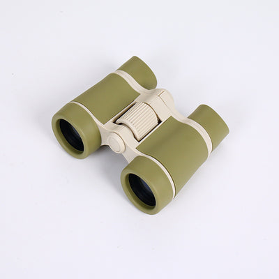 2 pcs Green Kids Toy Binoculars - 4x Magnification, Safe ABS Construction