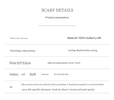 Purple Pure Silk Scarf - Elegant Flower Design, Square Handkerchief (Style 9)