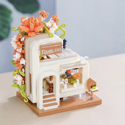 (Rose Courtyard) Enchanting Streetscape Blocks - Creative Building Blocks Set