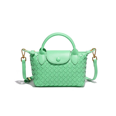 Siren Green Woven Shoulder Bag - Stylish Dumpling Bag, Simple and Versatile Crossbody for Women