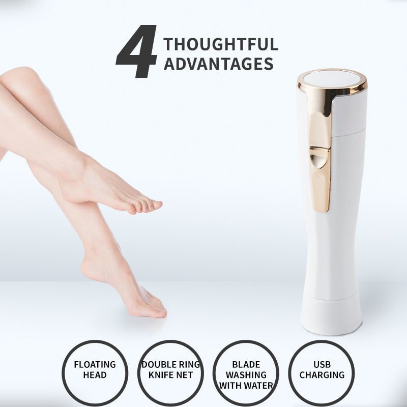 Rose Gold Electric Shaver for Women - Painless Hair Remover with USB Charging