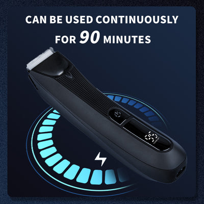 Dual Blades Men's Body Hair Scissors - USB Rechargeable, Waterproof with LED Light