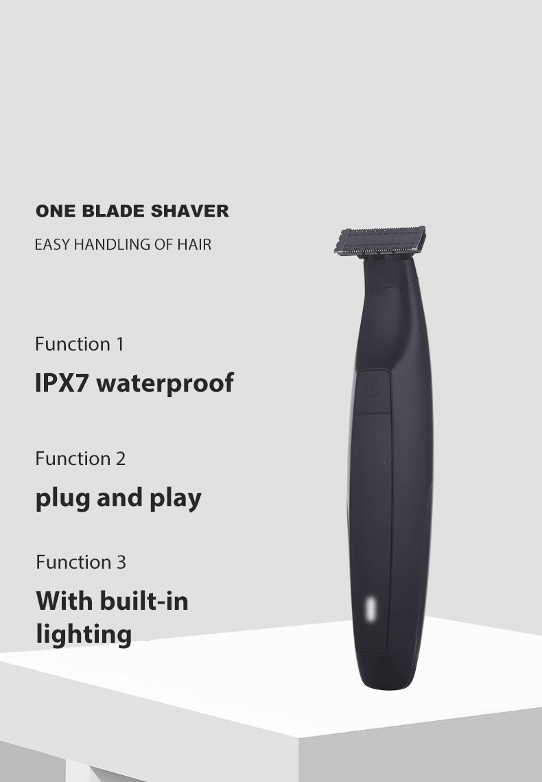 One Blade Electric Shaver for Men - Safe for Sensitive Areas, Wet/Dry Use