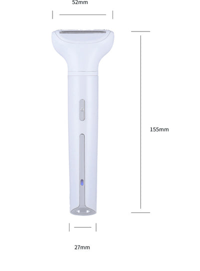 White 5-in-1 Electric Shaver for Women - Versatile Hair Remover for Face & Body
