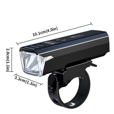Bike Headlight - Rechargeable LED Bicycle Front Light, 85° Floodlight (Battery Display Model)