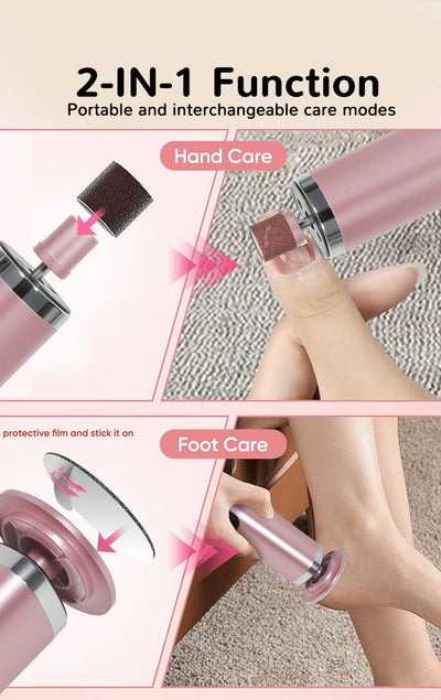 2-in-1 Electric Foot File & Hand Care Tool