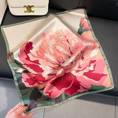 Red Peony Women's silk scarves, accessories for all seasons