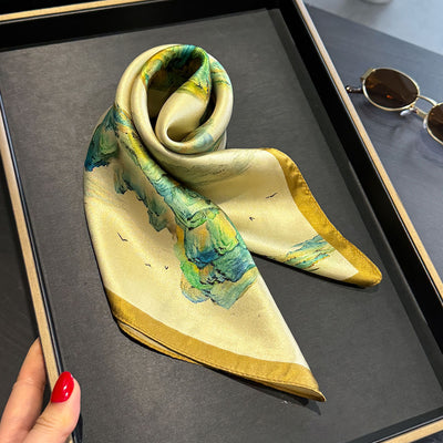 A Thousand Miles of Rivers and Mountains Women's silk scarves, accessories for all seasons