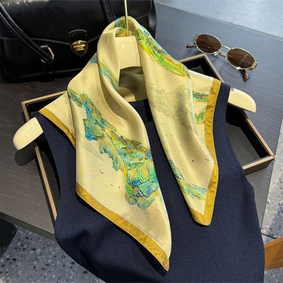 A Thousand Miles of Rivers and Mountains Women's silk scarves, accessories for all seasons