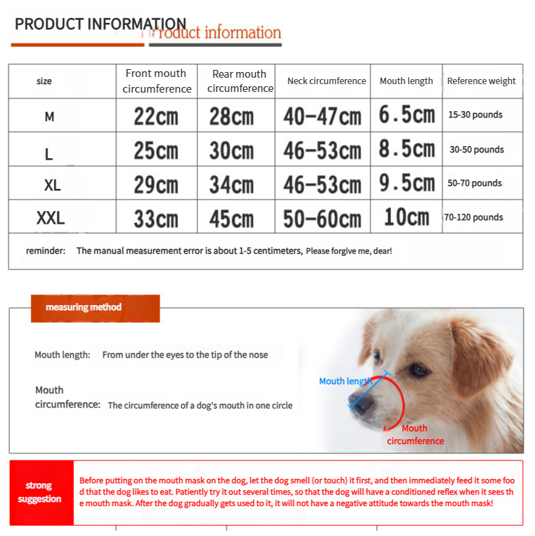 Brown Metal Basket Dog Muzzle - Anti-Bite & Anti-Barking - L