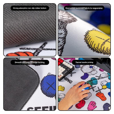 Oversized Cartoon Desk Pad - 90x40x0.4cm Mouse Mat, Non-Slip Base (Style 4)