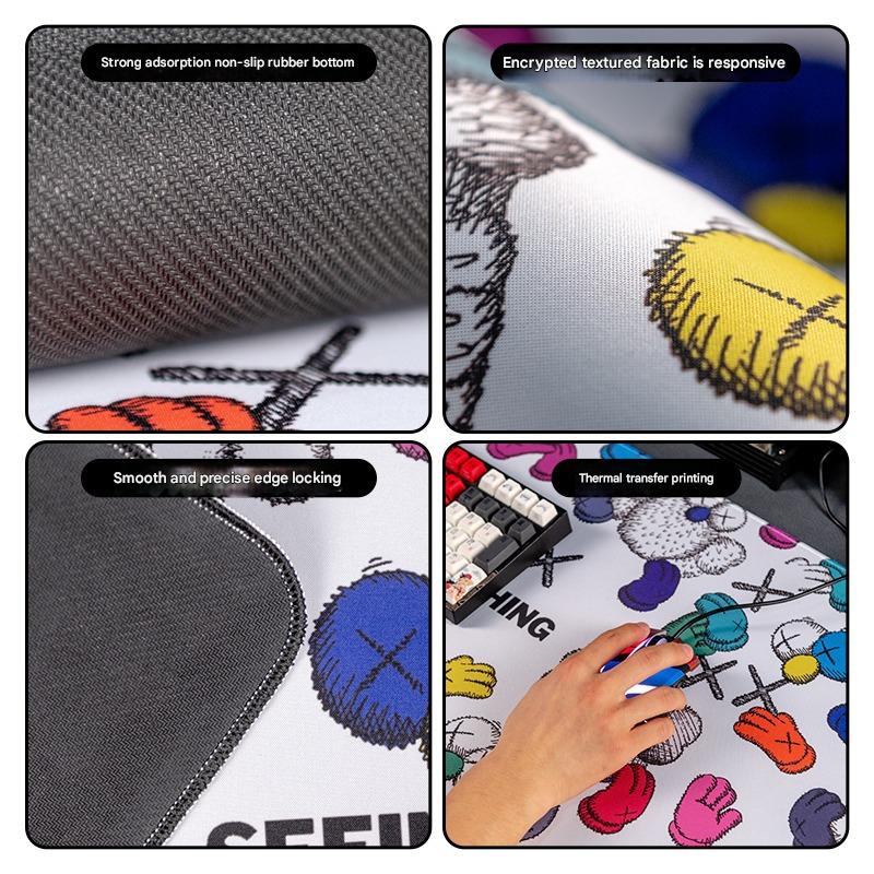 Oversized Cartoon Desk Pad - 90x40x0.4cm Mouse Mat, Non-Slip Base (Style 4)
