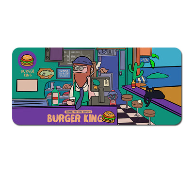 Extended Gaming Mousepad (80x30x0.4cm) - Big Beard Uncle Design, Stitched Edges - Style 1