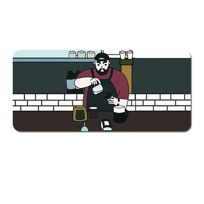 (80x30x0.4cm) Computer Desk Mat - Big Beard Uncle Series, Smooth Gaming Surface - Style 1