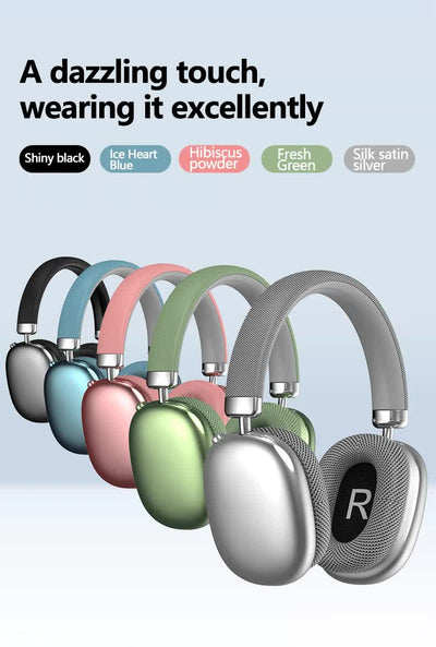 Blue Comfortable Over-Ear Headphones - Hi-Fi Sound, Long Battery, Swivel Control