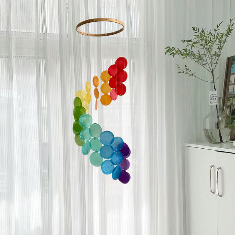 Coloful Bohemian Seashell Wind Chime - Dream Catcher Hanging Decor for Home