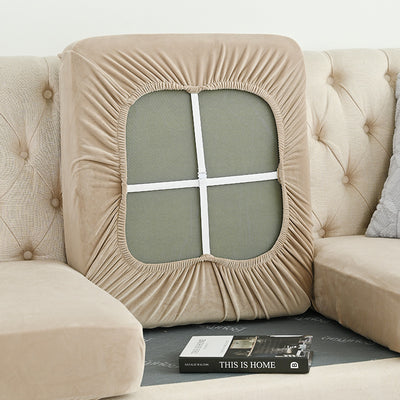 2 Pcs Coffee Elegant Polyester Sofa Cover - Full Protection Against Cat Scratches & Wear