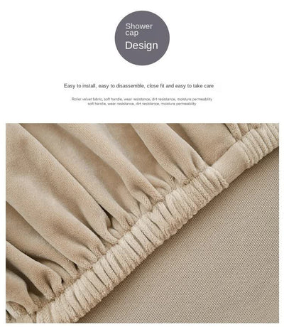 2 Pcs Yellow Elegant Polyester Sofa Cover - Full Protection Against Cat Scratches & Wear