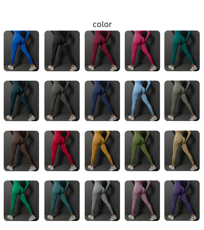 Size M Light Purple Seamless High-Waisted Yoga Pants for Women - Lift Workout Leggings for Running, Gym, and Fitness