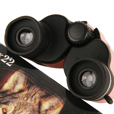 Blue 10x22 Compact Binoculars for Adults - High Definition Lightweight Telescope for Hiking, Travel, and Concerts