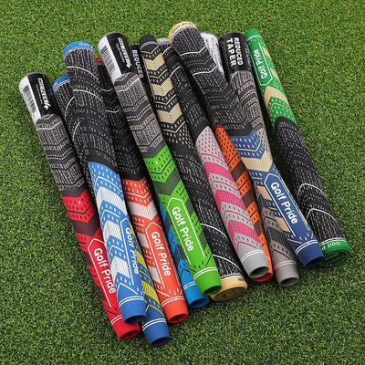 2 Pcs Red MCC PLUS4 Midsize Golf Grip - Rubber and Cotton Thread Hybrid, 265 mm, 72g, Core 60