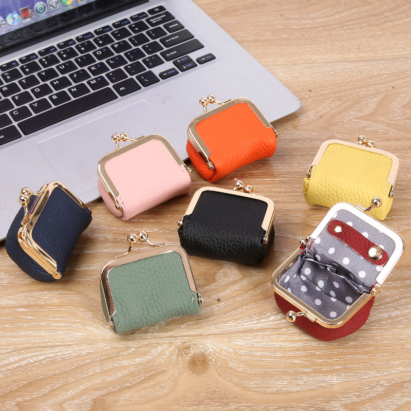 Pink Mini Jewelry Pouch - Compact PU Leather Coin Purse for Earrings, Rings, and Necklaces, 6.5x5x3.5cm