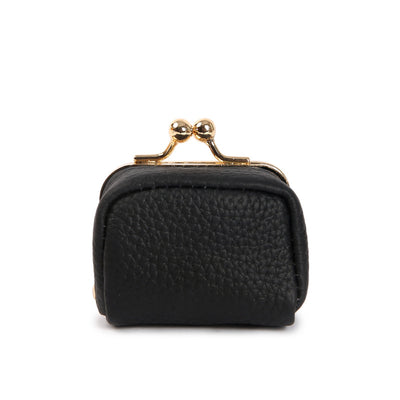 Pink Mini Jewelry Pouch - Compact PU Leather Coin Purse for Earrings, Rings, and Necklaces, 6.5x5x3.5cm