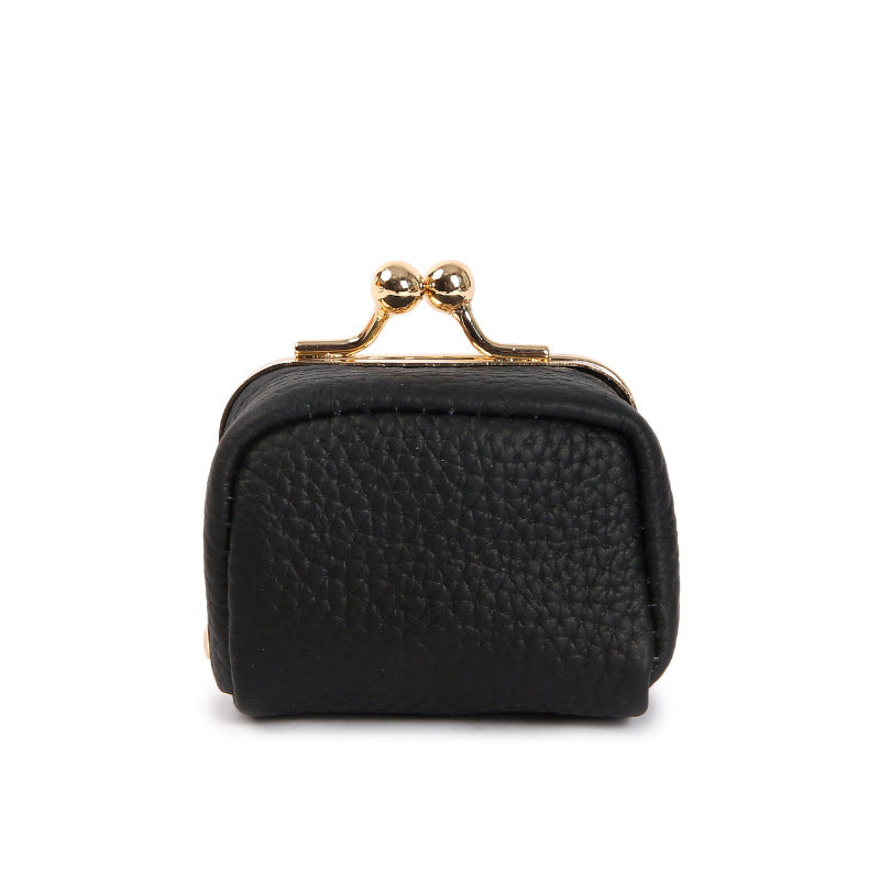 Navy Blue Mini Jewelry Pouch - Compact PU Leather Coin Purse for Earrings, Rings, and Necklaces, 6.5x5x3.5cm