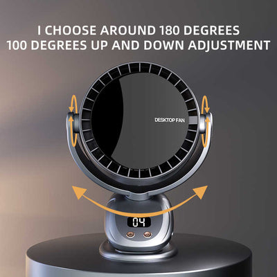 White Portable Bladeless Clip Fan with USB Charging - 180-Degree Oscillating, Lightweight, and Quiet for Desk, Camping, and Outdoor Use