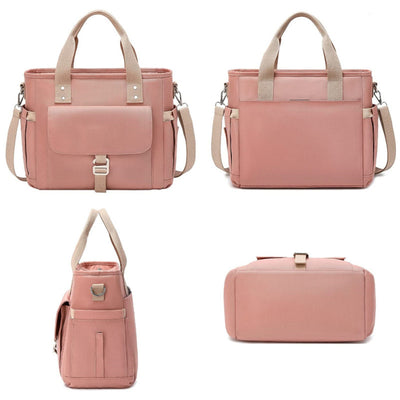 Green Spacious Insulated Lunch Bag - Wide Open Design, Removable Strap, Side Water Bottle Pockets - Perfect for Work, Picnic & Travel