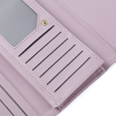 Green Elegant Women's Long Wallet - Clutch Purse with Zip Coin Pocket & Card Slots