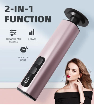 Black Rechargeable Electric Foot File with 9 Speed Settings - Callus Remover for Smooth Feet