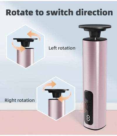 Black Rechargeable Electric Foot File with 9 Speed Settings - Callus Remover for Smooth Feet