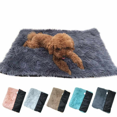 Pink Plush Pet Mat for Dogs and Cats - 70x100cm, Anti-Slip, Warm and Cozy for Autumn and Winter