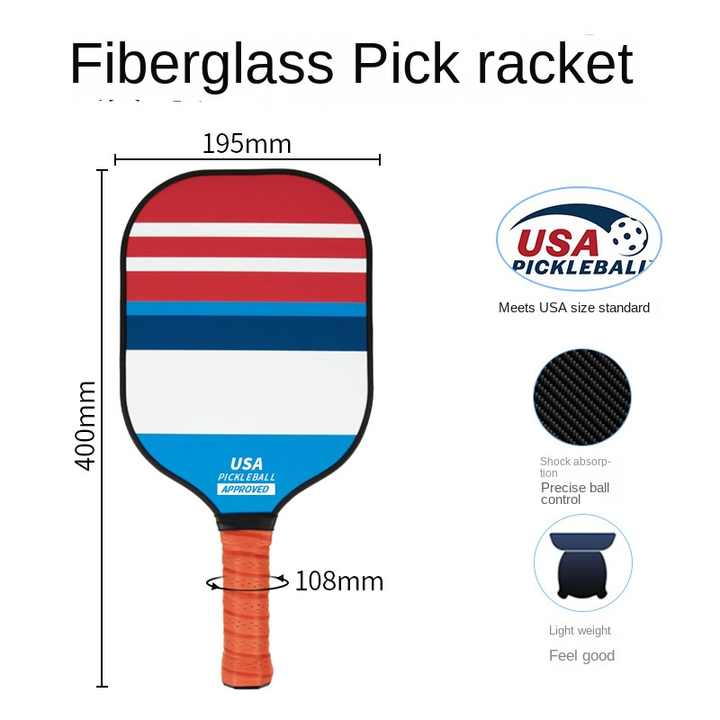 Style 3 Colorful Geometric Patterns Fiberglass Pickleball Paddle - Lightweight 220g with Anti-Slip TPU Grip for Outdoor Sports