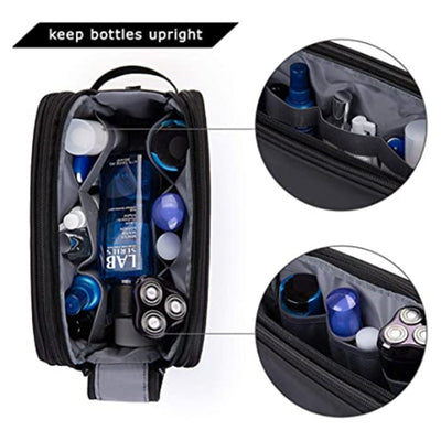 Pink Stylish Waterproof Travel Toiletry Bag Organizer - Large Capacity Shaving Kit & Makeup Case(Makeup is a prop for shooting and is not included)