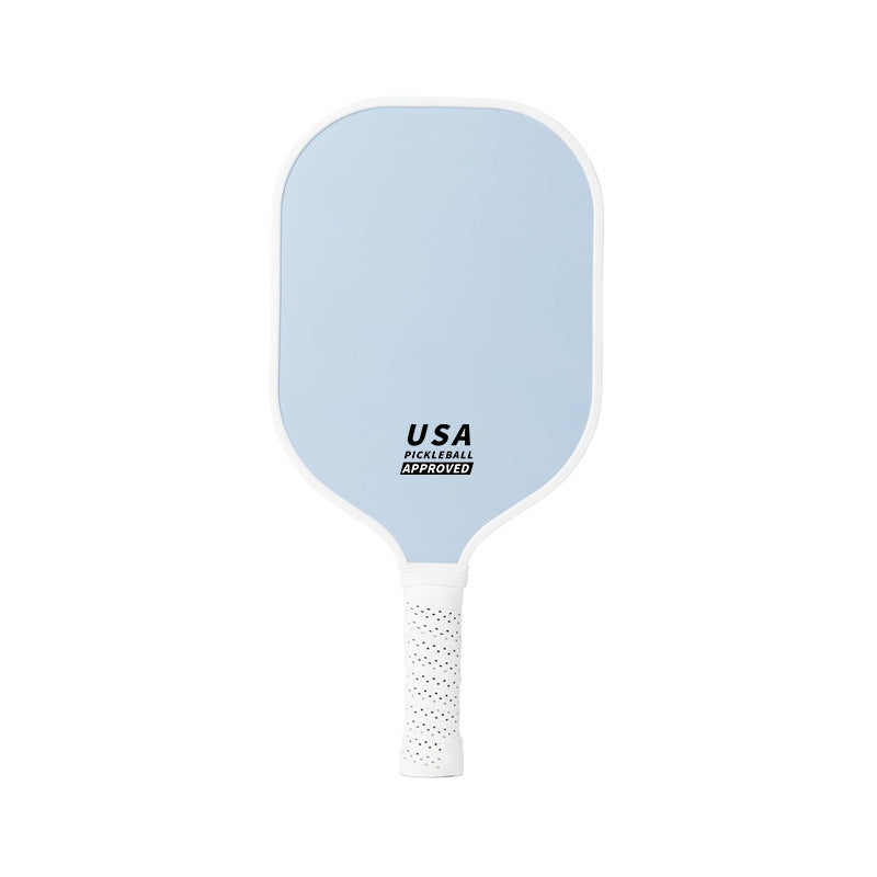 Light Blue Fiberglass Pickleball Paddle - Lightweight 215g with Anti-Slip TPU Grip for Outdoor Sports