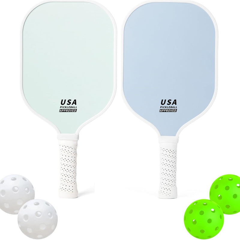 Orange Fiberglass Pickleball Paddle - Lightweight 215g with Anti-Slip TPU Grip for Outdoor Sports