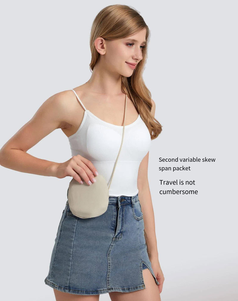 Green Packable Cotton Bucket Hat - Folds into Wearable Pouch | Frayed Edge Sun Hat with Chin Strap