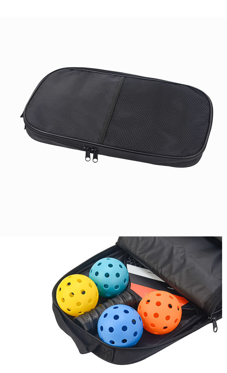 Red Fiberglass Pickleball Paddle Set - 2 Minimalist Paddles, 4 Balls, and Carry Bag for Outdoor Play