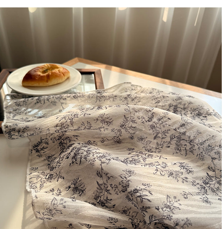 Style 6 Purple Versatile Patterned Square Scarf | 65x65cm Lightweight Polyester Neckerchief Headband | Vintage Polka Dot & Floral