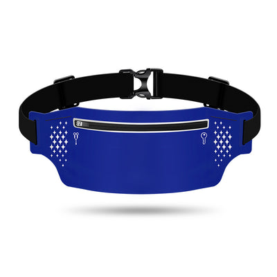 2 Pcs Blue Lightweight Women's Running Waist Bag - Splash-Proof Fitness Belt with Stretchable Phone Storage