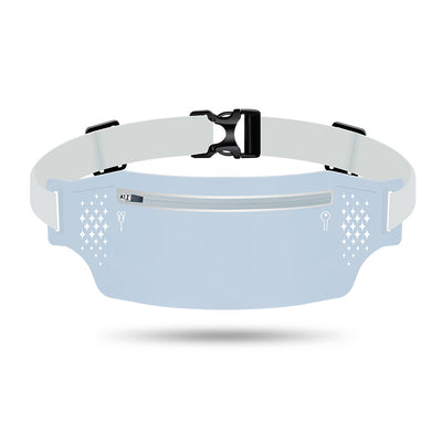 2 Pcs Light Blue Lightweight Women's Running Waist Bag - Splash-Proof Fitness Belt with Stretchable Phone Storage