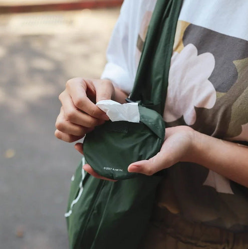 Dark Blue Foldable Waterproof Shopping Tote Bag Set - Large Capacity Lightweight Reusable Grocery Bag with Matching Pouch