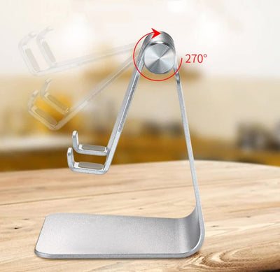 2 Pcs Pink Foldable Aluminum Alloy Phone & Tablet Stand - Adjustable Portable Desktop Holder