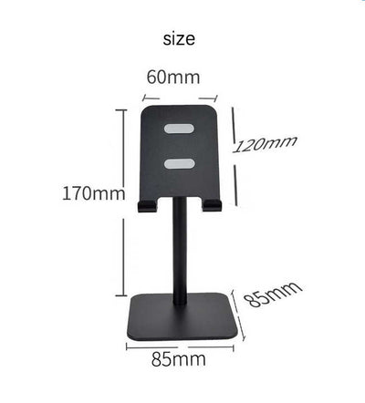 Red Adjustable Aluminum Alloy Phone and Tablet Stand - Telescopic Desktop Holder for Live Streaming and Hands-Free Use