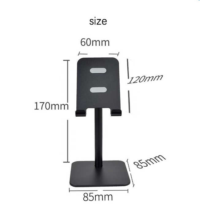 Rose Gold Adjustable Aluminum Alloy Phone and Tablet Stand - Telescopic Desktop Holder for Live Streaming and Hands-Free Use