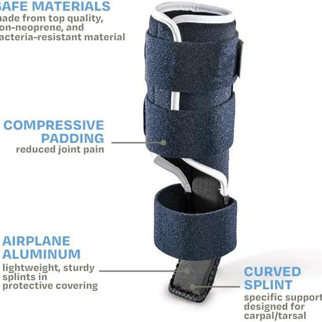 3 Pcs Size XS Dark Blue Supportive Dog Leg Brace - Adjustable Carpal/Tarsal Splint for Injury & Arthritis Relief