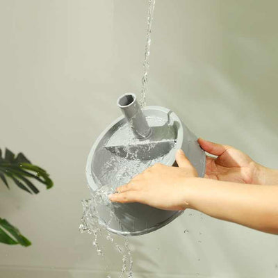 Beige Base Adjustable Height Pet Water Dispenser with Food Bowl Base - Non-Drip Bottle Feeder Station for Dogs & Cats