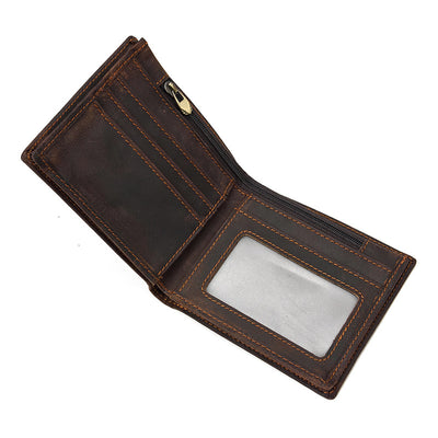 Dark Brown Men's Vintage Wallet Multi-Card Slots Large Capacity Coin Purse Casual Clutch Bag for Everyday Use